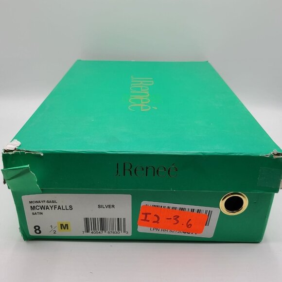 J. Renee Mcwayfalls Silver Dress Sandal High Heel Size 8.5 Shoes - Picture 9 of 10